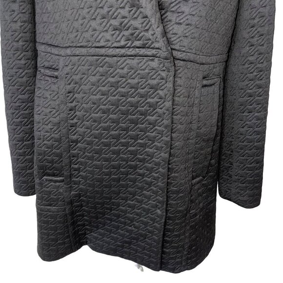 Margaret O’Leary Womens Quilted Jacket Size Medium M L Black Snap Front Lined - Picture 6 of 12